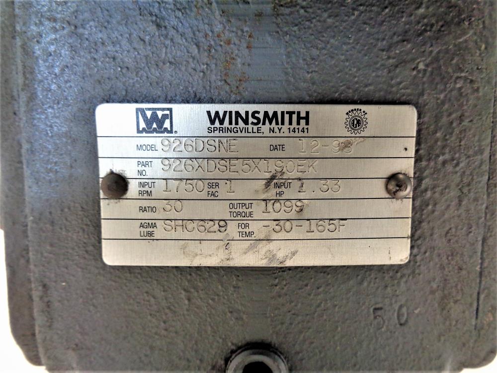 Winsmith Speed Reducer, Ratio 30, Model#: 926DSNE